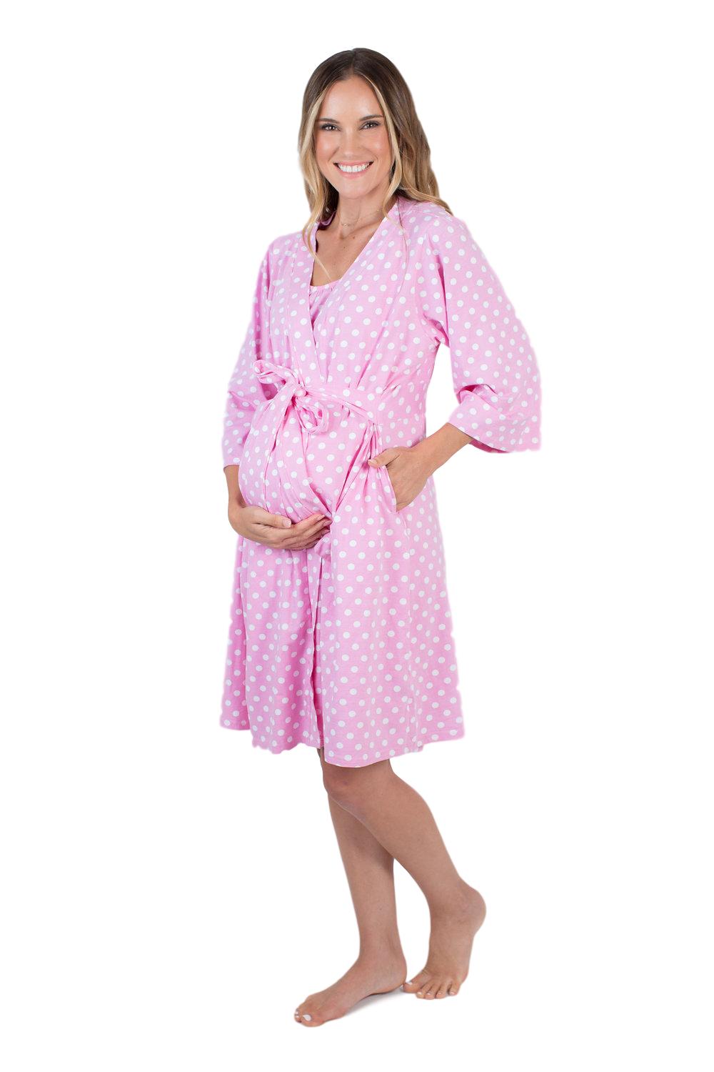 Molly Robe & Newborn Baby Receiving Gown & Hat Set