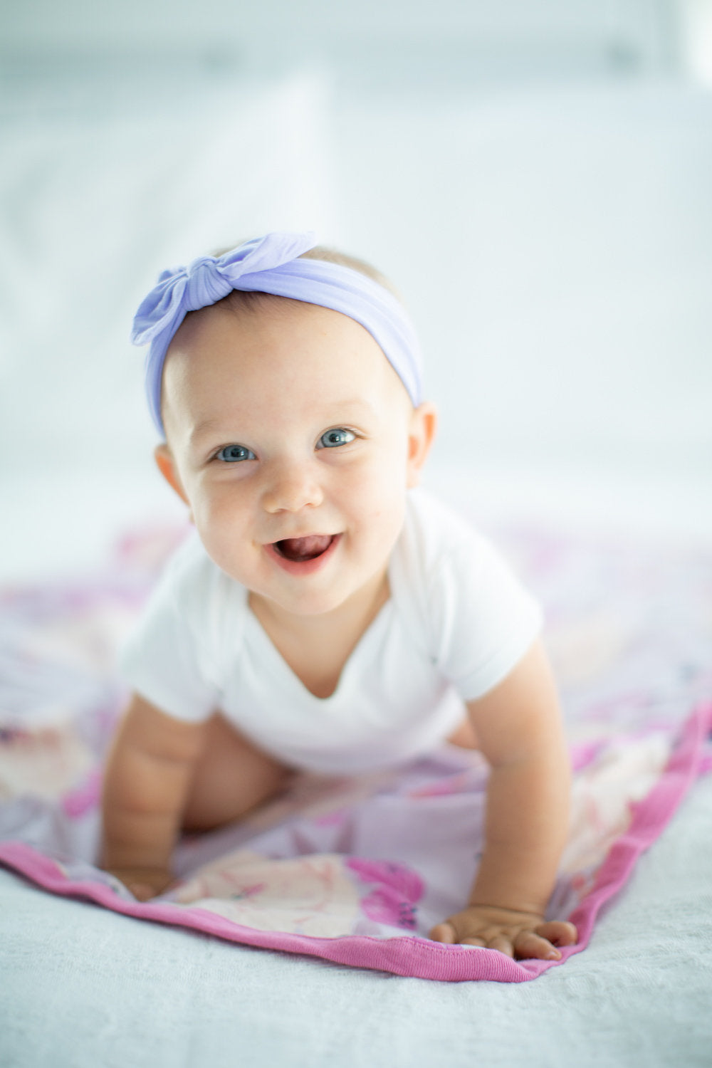 Purple Baby Headband with Bow