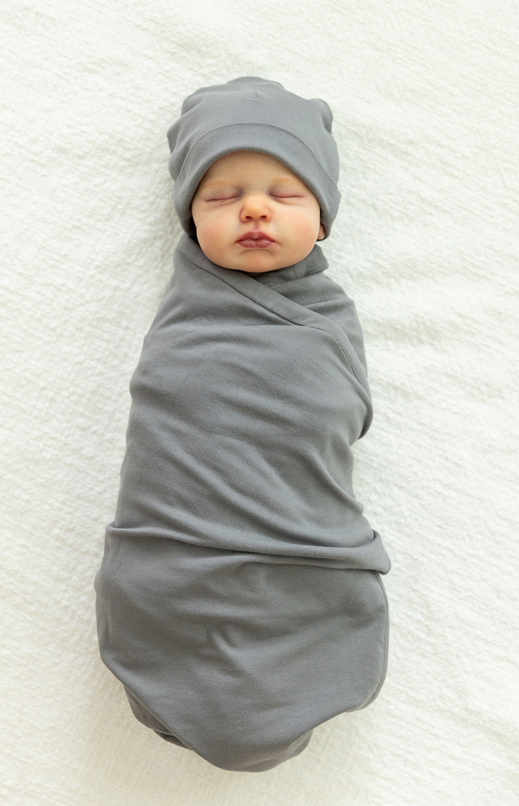 Charcoal Grey Newborn Swaddle Blanket Set