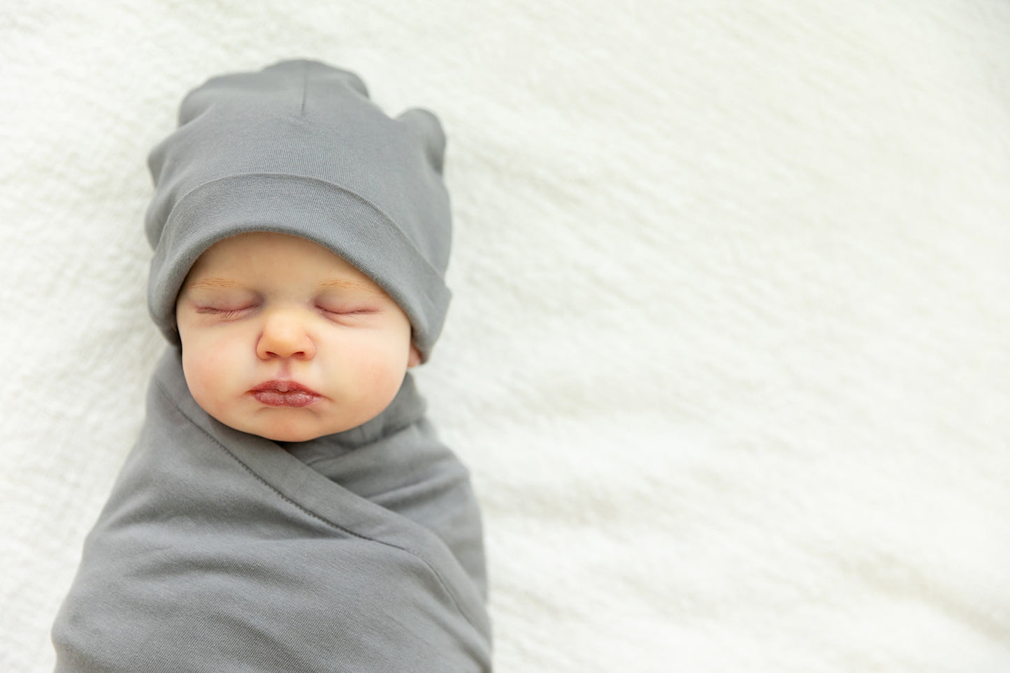 Charcoal Grey Newborn Swaddle Blanket Set