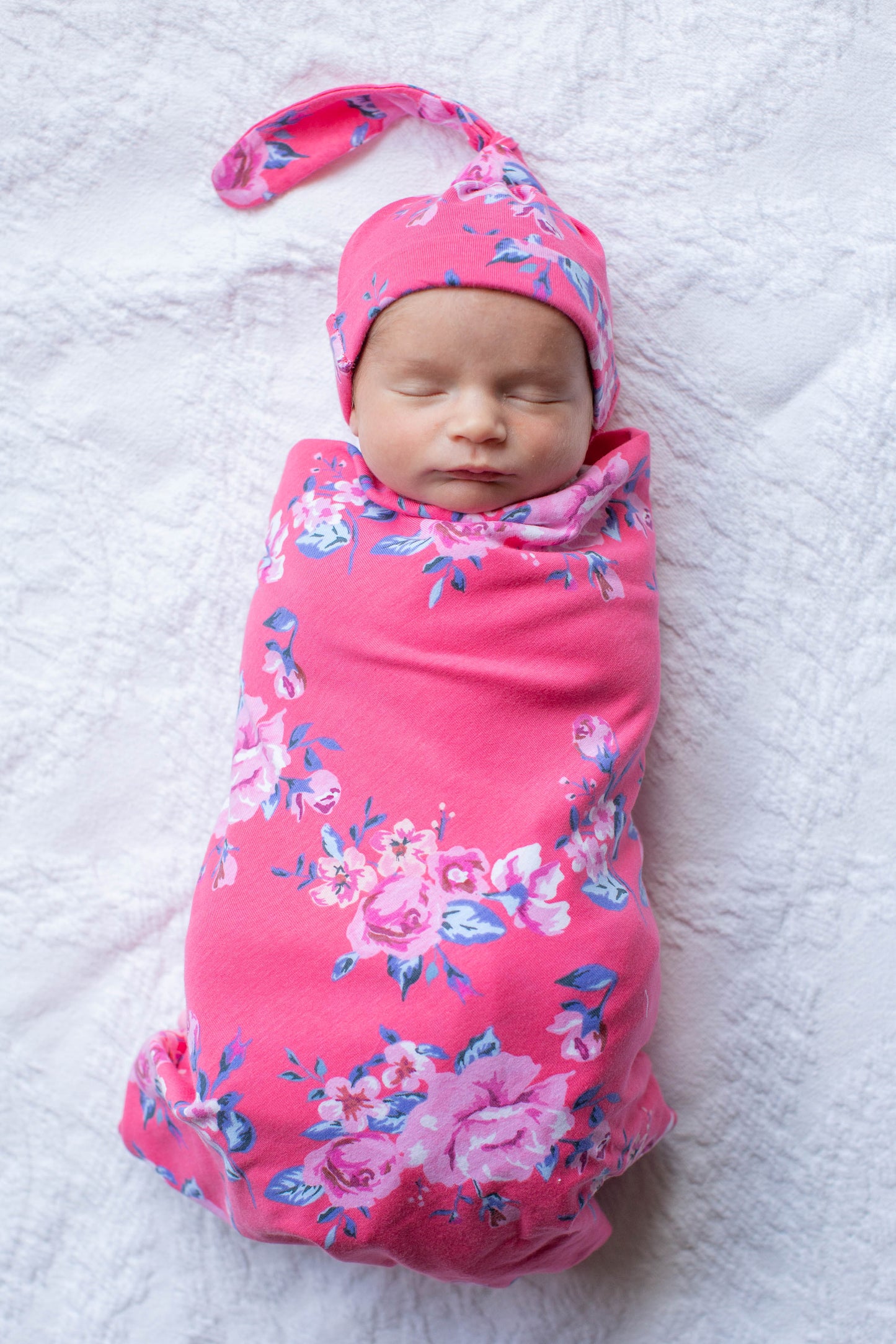 Rose Robe & Newborn Swaddle Blanket Set